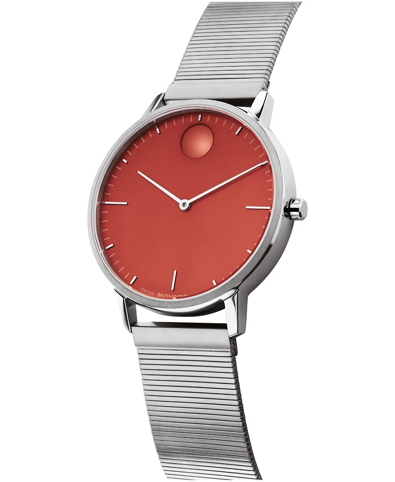 Movado Unisex Movado Face Swiss Quartz Stainless Steel Watch 41mm