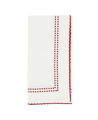 Saro Lifestyle Embroidered Border Table Napkins, Set of 4