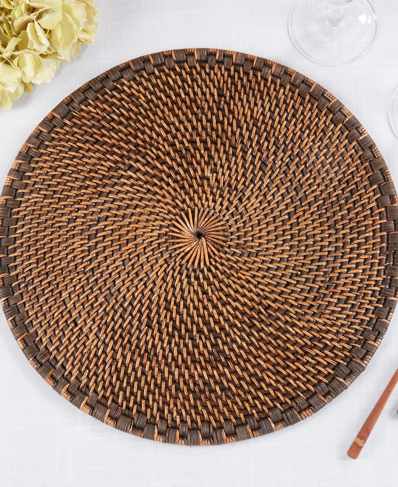 Saro Lifestyle Woven Rattan Placemats, Set of 4