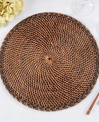 Saro Lifestyle Woven Rattan Placemats, Set of 4