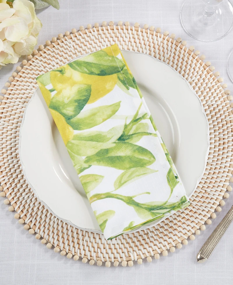 Saro Lifestyle Printed Napkin Set of 12