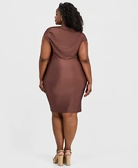 City Studios Trendy Plus Hardware Draped Bodycon Dress
