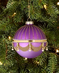 Holiday Lane Peacock Embellished Ball Ornament, Macy's Exclusive