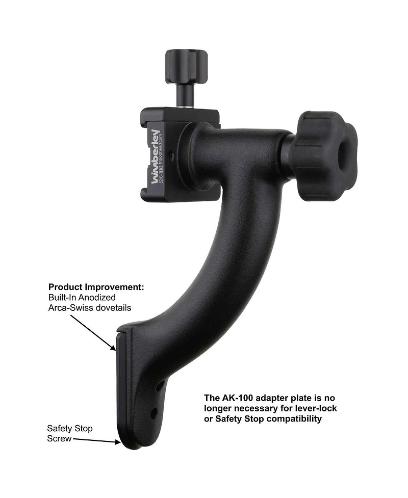 Wimberley Sk-100 Sidekick Gimbal Head Adapter for Arca-Swiss Style Quick Release Clamps