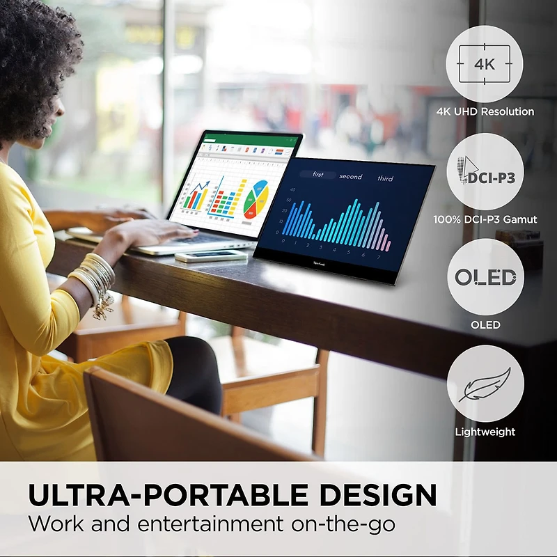 ViewSonic VX1655-4K-oled 16:9 4K UltraHD Portable Ips Led Monitor