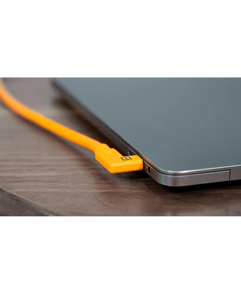Tether Tools TetherPro 15' Usb-c Right-Angle to Usb-c Right-Angle Cable, High Visibility Orange
