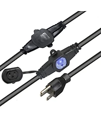 ProX Xc-MEP12-529 52' 110V Male to 9 Socket 110V Female Power Cord 9 Outlet 12/3 Extension Cord