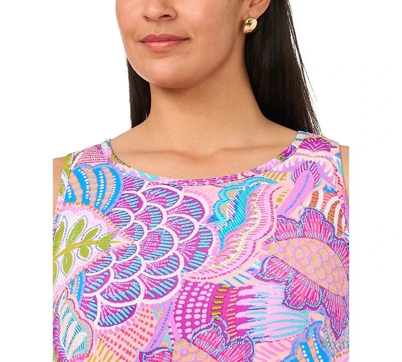 Msk Plus Size Round Neck Sleeveless Maxi Dress