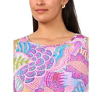 Msk Plus Size Round Neck Sleeveless Maxi Dress