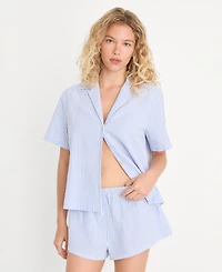 Good American Women's Camp Collar Short-Sleeve Shirt