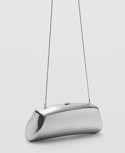 Mango Women's Metallic Clutch Bag