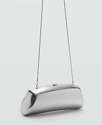 Mango Women's Metallic Clutch Bag