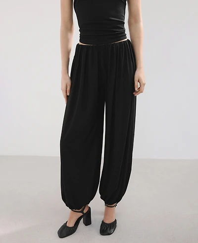 Mango Women's Mid-Rise Baggy Pants