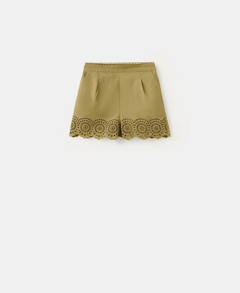 Mango Women's Embroidered Openwork Shorts