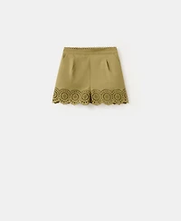 Mango Women's Embroidered Openwork Shorts