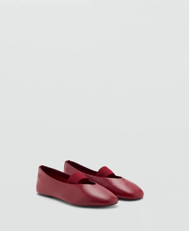 Mango Women's Strap Leather Shoes