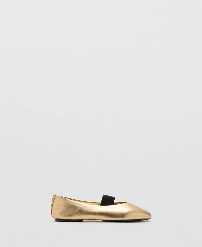 Mango Women's Strap Leather Shoes