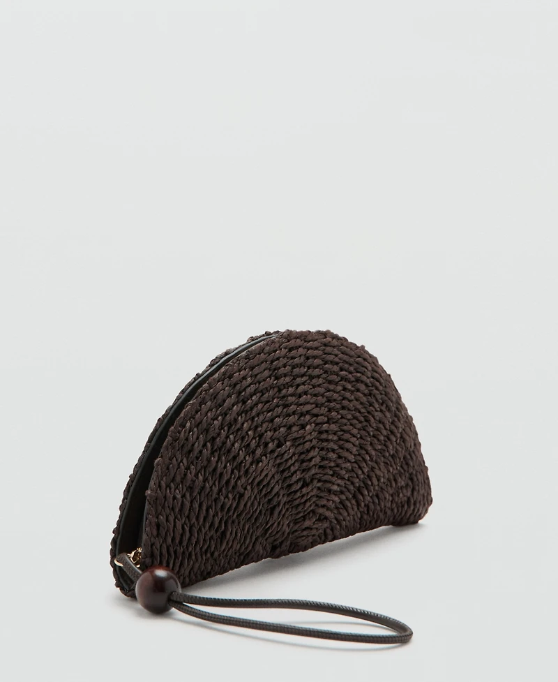 Mango Women's Natural-Fiber Pouch
