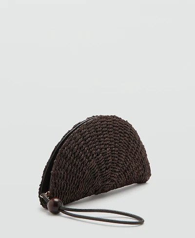 Mango Women's Natural-Fiber Pouch