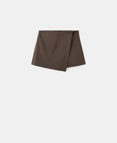 Mango Women's Linen And Cotton Blend Skort