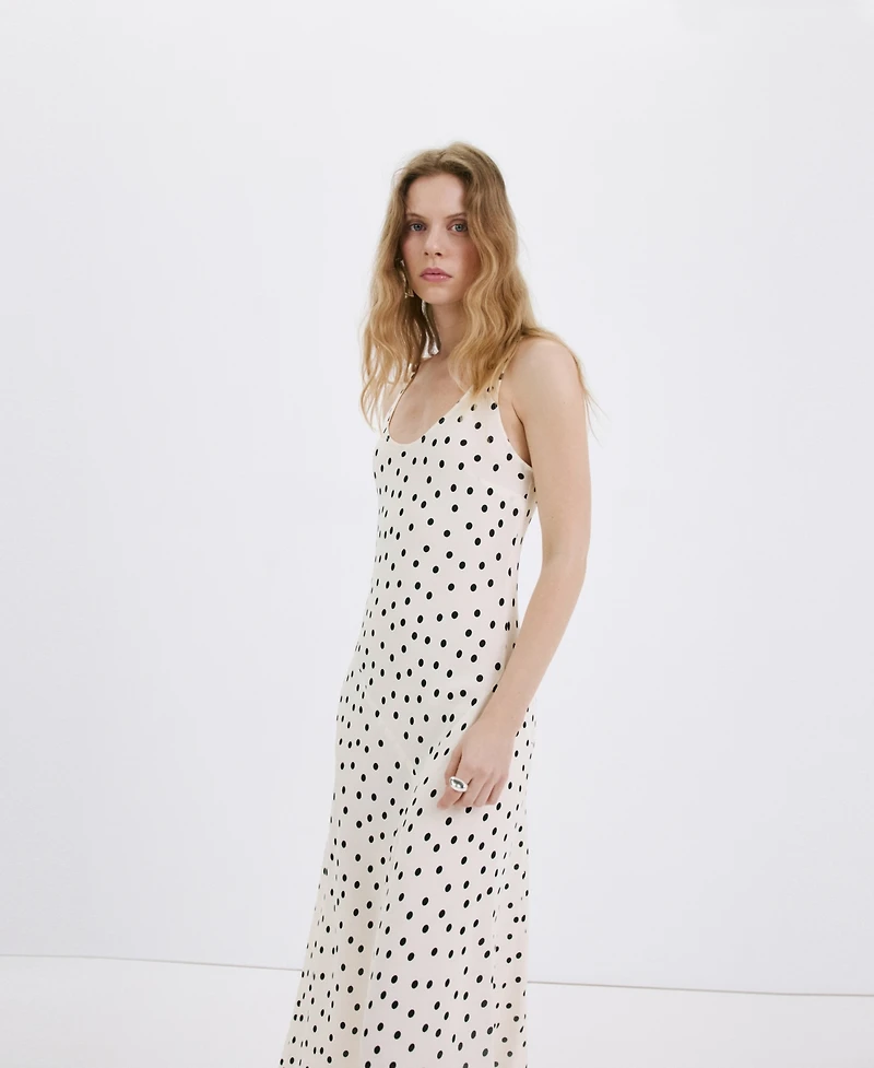 Mango Women's Polka Dot Midi Dress