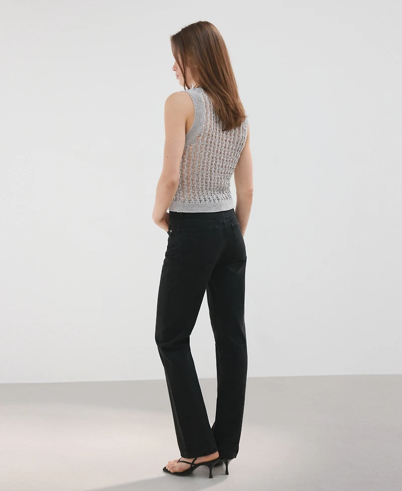 Mango Women's Openwork Knit Top