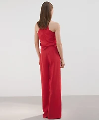 Mango Women's Straight-Fit Lyocell Pants