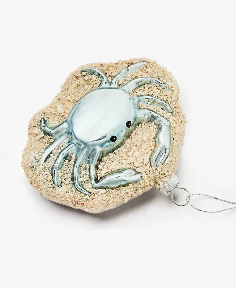 Holiday Lane Seaside Glass Crab Ornament, Macy's Exclusive