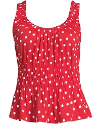 Lands' End Plus Slub Rouched Tank Top