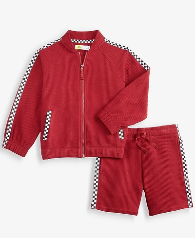Epic Threads Toddler Boys' 12M-5T Textured-Knit Jacket & Shorts Set, Macy's Exclusive