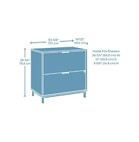 Sauder Bergen Circle File Cabinet, Kiln Acacia finish