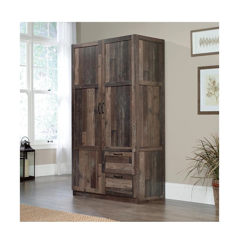 Sauder Miscellaneous Storage Storage Armoire, Reclaimed Pine finish