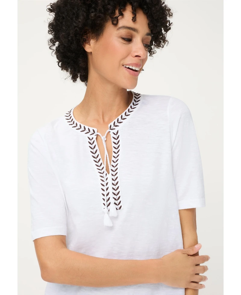 Olsen Women's Embroidered Tunic T-Shirt