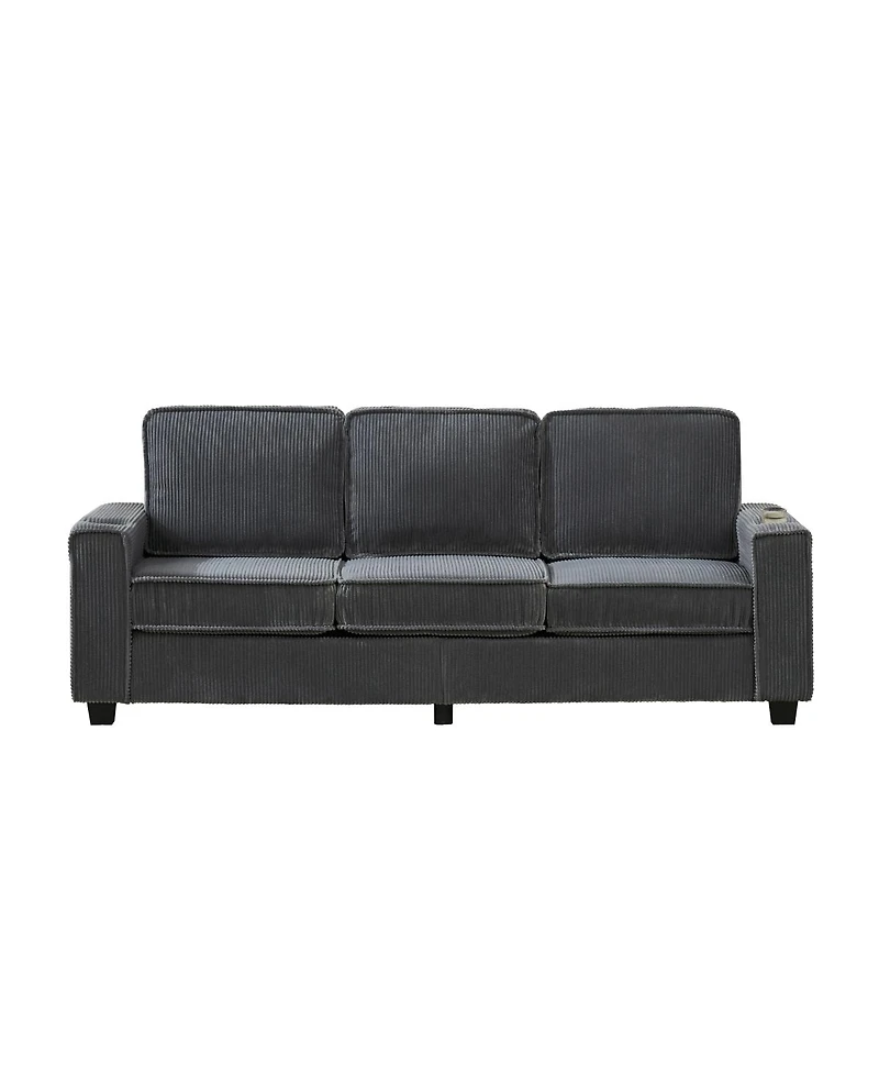 Streamdale Furniture 84.25-inch Three-Seater Corduroy Sofa for Modern Living Spaces