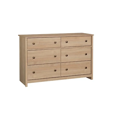 Sauder River Ranch 6-Drawer Bedroom Dresser, Harvest Walnut Finish