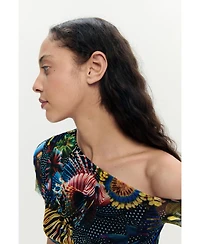 Desigual Women's Asymmetrical Lacorix T-shirt