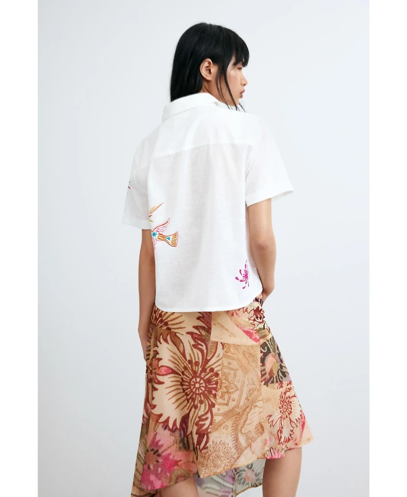 Desigual Women's Embroidered short-sleeve shirt