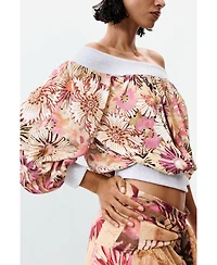 Desigual Women's Printed Strapless Blouse