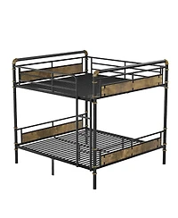 Streamdale Furniture Metal Bunk Bed, Industrial Detachable with Rails