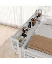 Streamdale Furniture Loft Bed with Desk, Stairs, Charging Station