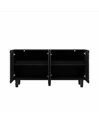 Streamdale Furniture Modern 59" Buffet Sideboard with 4 Sunburst Doors