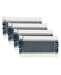 Saro Lifestyle Tassel Trimmed Stripe Placemats, Set of 4