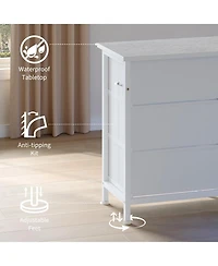 gaomon Dresser Tv Stand with 13 Fabric Drawers for TVs, Entertainment Center with Led Lights and Power Outlets