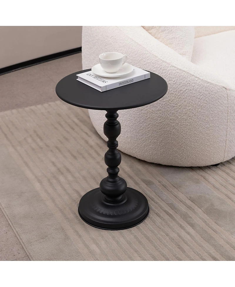 Streamdale Furniture Vintage Metal Round Coffee/End Table