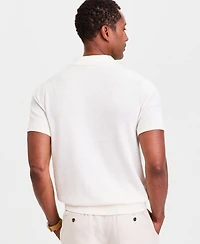 Club Room Men's Short-Sleeve Linen and Cotton Engineer Sweater, Macy's Exclusive