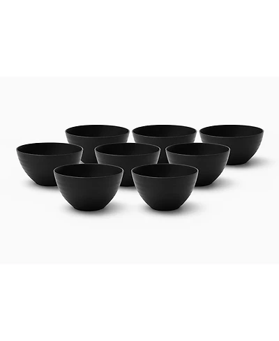 Abode Homewares Ribbed Coupe Wheat Cereal Bowls, Set of 8