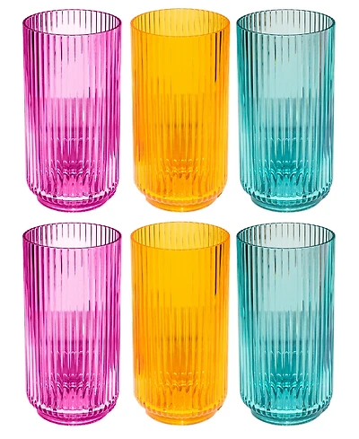 Abode Homewares Mesa Acrylic Drinking Glasses, Set of 6