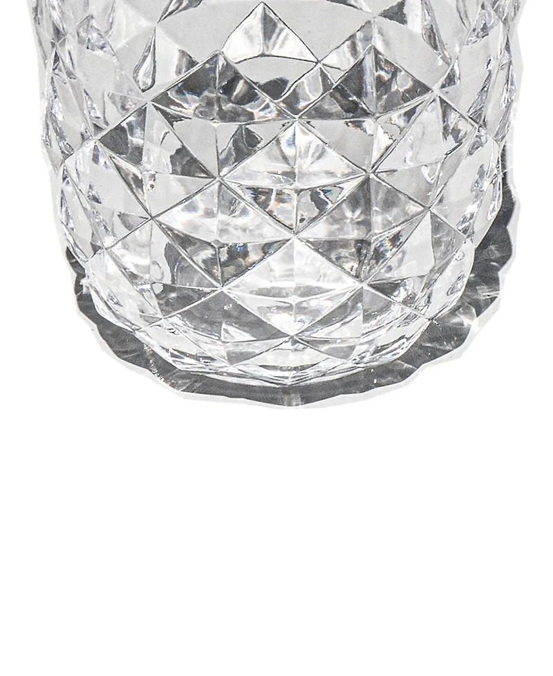 Abode Homewares Diamond Cut Acrylic Stemless Wine Glasses