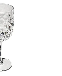 Abode Homewares Diamond Cut Acrylic Goblet Wine Glasses