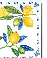 Abode Homewares Lemon Orchard 14" Melamine Rectangular Serving Tray